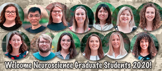 Group collage of neuroscience grad students
